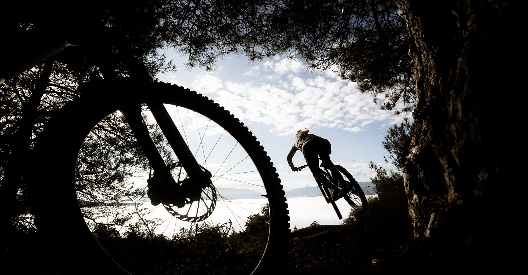 Vététiste en saut silhouette Cannondale — LuxBikes Doncols